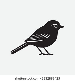 Black Bird icon vector logo 