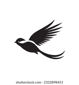 Black Bird icon vector logo 