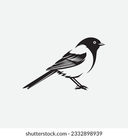 Logo del vector de icono de Black Bird 