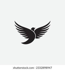Logo del vector de icono de Black Bird 