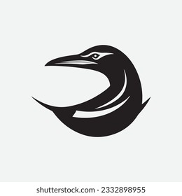 Black Bird icon vector logo 