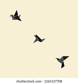 black bird illustration, vector