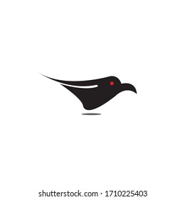 Black bird logo design concept