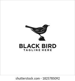 black bird logo silhouette icon