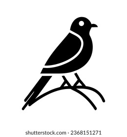black bird silhouette vector isolated