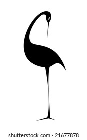 Black bird. Vector illustration.