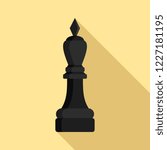 Black bishop icon. Flat illustration of black bishop vector icon for web design