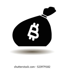 Black bitcoin icon
