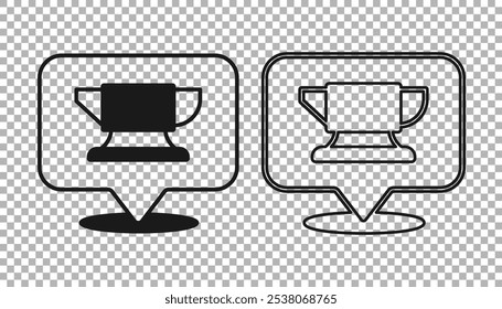 Black Blacksmith anvil tool icon isolated on transparent background. Metal forging. Forge tool.  Vector