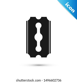 Black Blade razor icon isolated on white background.  Vector Illustration