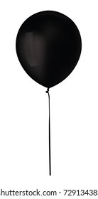 Black blank balloon flying. Simple vector illustration. Mock-up.