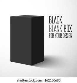 Black Blank Box. Vector Illustration