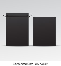 Black Blank Box  : Vector Illustration