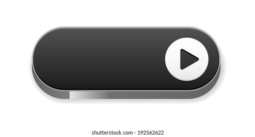 the black blank button with arrow sign / the oval button with arrow / sign in button