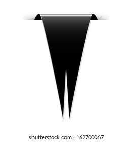 The black blank flag with hidden edge effect / The black flag / The flag 