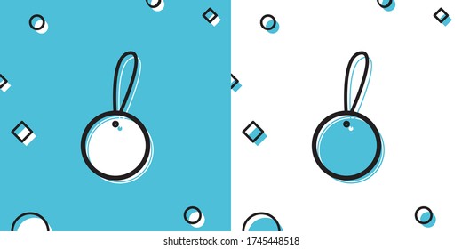 Black Blank label template price tag icon isolated on blue and white background. Empty shopping discounts sticker. Template discount banner. Random dynamic shapes. Vector Illustration