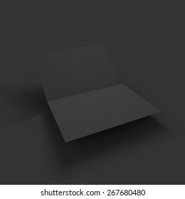 Black blank magazine spread. Business mockup template. Presentation of your branding and identity design. Vector Illustration EPS10.