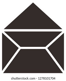 black blank mail icon Editable vector stroke - vector