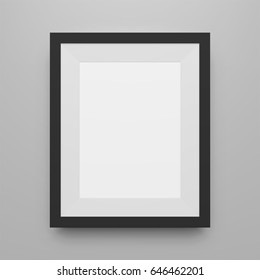 Black blank Picture Frame realistic Mockup