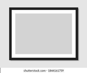 Black Blank Picture Frame With Room For Copy