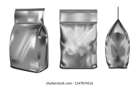 Black blank plastic or paper washing powder packaging.