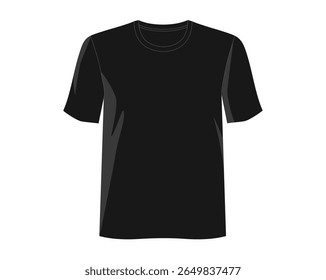 Black blank T-shirt wear product outfit for design concept mock up 