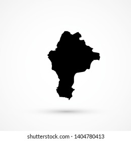 Black blank vector Donetsk Peoples Republic map. Isolated on white background.