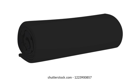 Black blanket. vector illustration