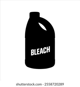 Black Bleach silhouette vector illustration on white background
