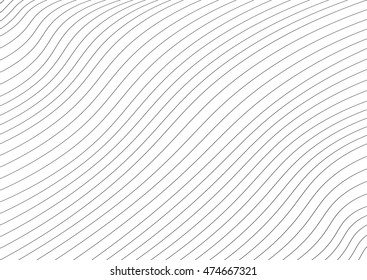 Black blend lines on white background. Vector illustration.