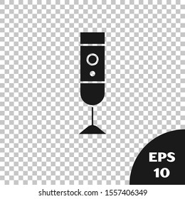 Black Blender icon isolated on transparent background. Kitchen electric stationary blender with bowl. Cooking smoothies, cocktail or juice.  Vector Illustration