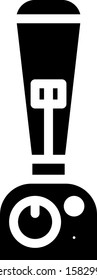 Black Blender icon isolated on white background. Kitchen electric stationary blender with bowl. Cooking smoothies, cocktail or juice.  Vector Illustration