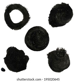 Black Blob Collection, Vector Illustration