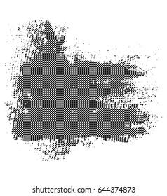Black BLOB with halftone texture. Vector design element