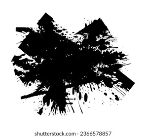 Black blob isolated on a white background