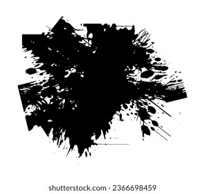 Blob negro aislado en un fondo blanco