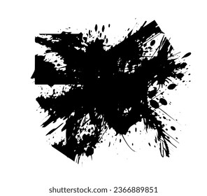 Black blob isolated on a white background