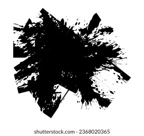 Black blob isolated on a white background