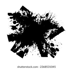 Black blob isolated on a white background