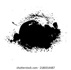 Black blob object on White Background. Vector illustration