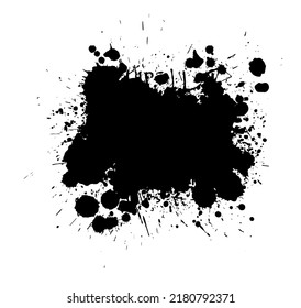 Black blob object on White Background. Vector illustration