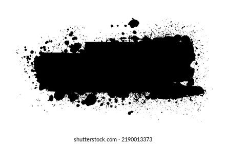 Black blob object on White Background. Vector illustration