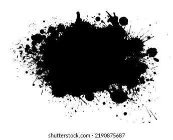 Black Blob Object On White Background Stock Vector (Royalty Free ...