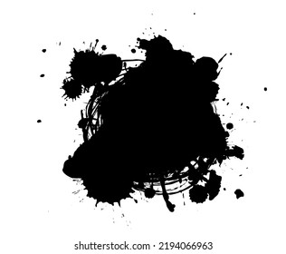 Black Blob Object On White Background Stock Vector (Royalty Free ...