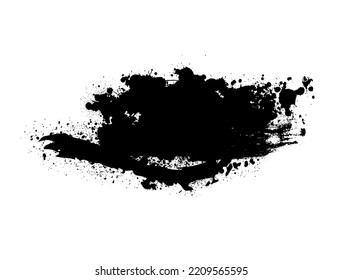 Objeto blob negro en fondo blanco. Ilustración del vector