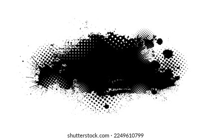 Black blob object on White Background. Vector illustration