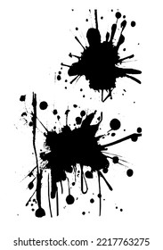 A black blob on a white background. Vector element