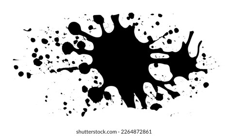 Un blob negro sobre un fondo blanco. Elemento vector