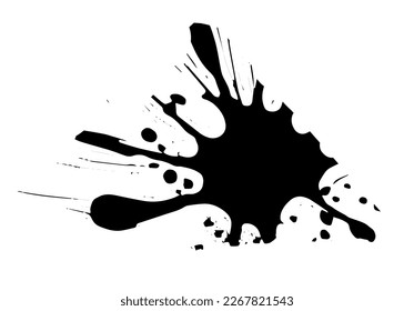 A black blob on a white background. Vector element