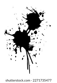 A black blob on a white background. Vector element